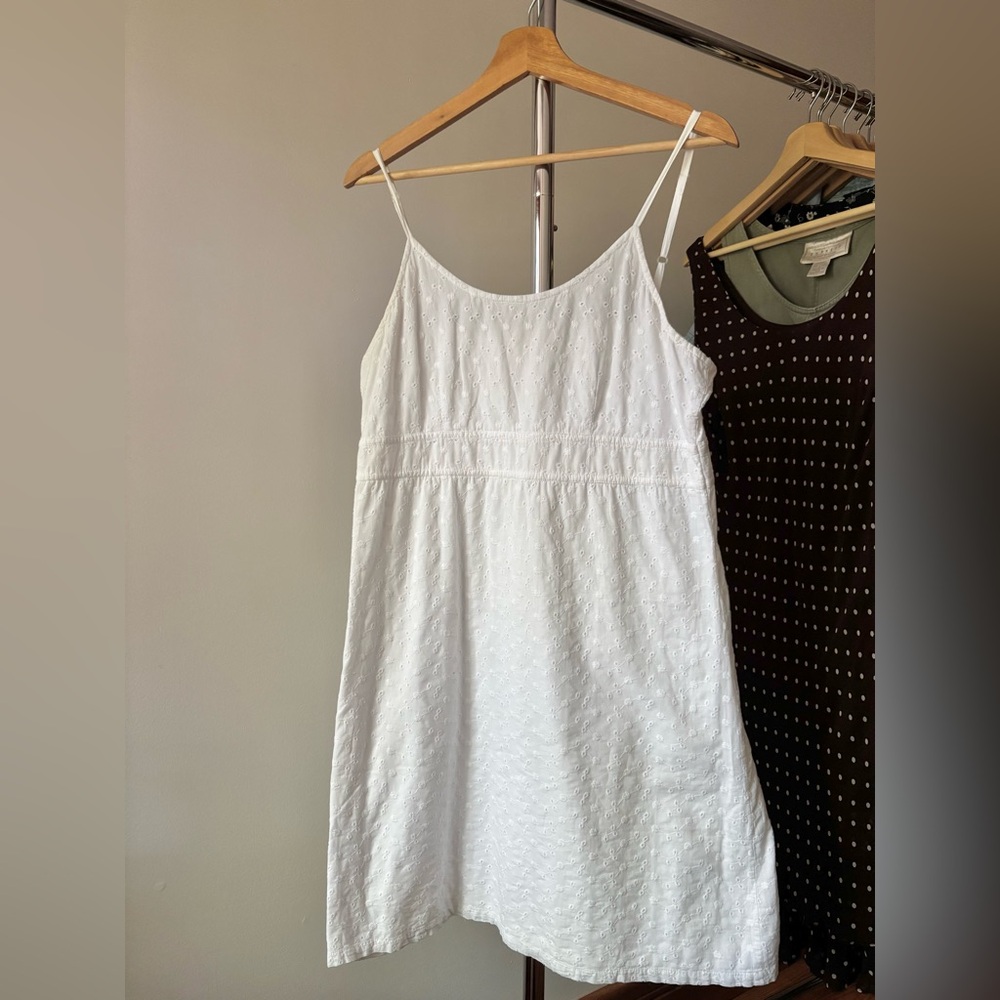 White Eyelet Spaghetti Strap Sundress